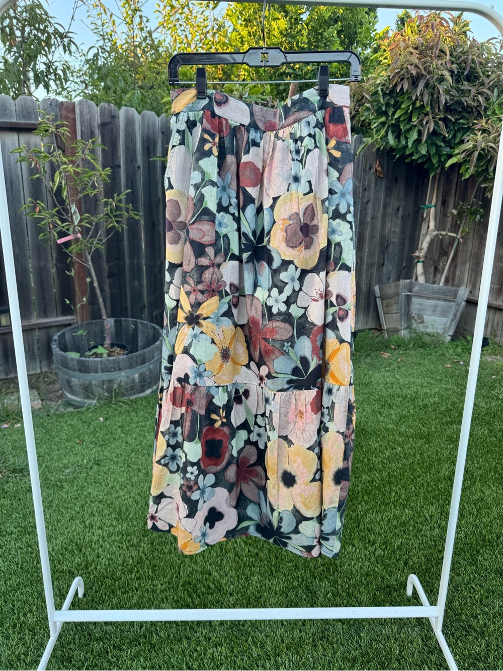 NWT Cleobella Floral Charlene Ankle Skirt in Foraged Violet size M - Picture 11 of 11